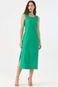 Vestido Midi PKS Com Fendas Linho Verde - Marca PKS