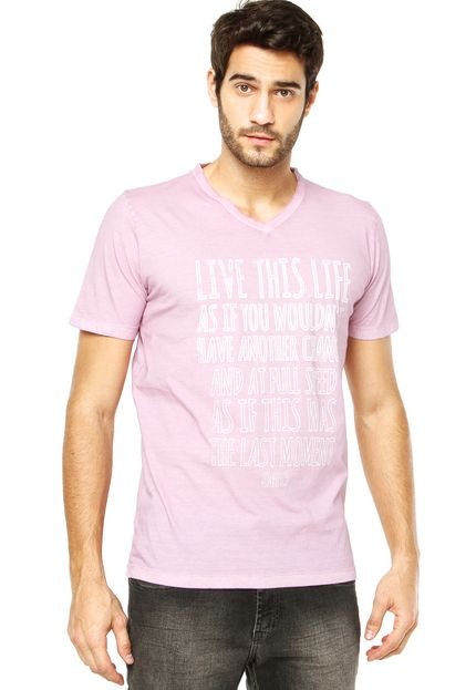 Camiseta Colcci Slim Live Rosa - Marca Colcci