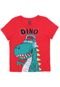 Camiseta Cativa Dinossauro Vermelha - Marca Cativa