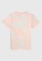 Camiseta adidas Originals Infantil Allover Print Marble Rosa/Verde - Marca adidas Originals