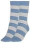 Meia Socks Co Large Stripes Azul/Branco - Marca Socks Co