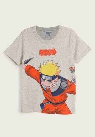 Camiseta Infantil Brandili Naruto Cinza
