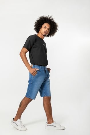 Bermuda Aero Jeans Bolso Faca Masculina Tradicional