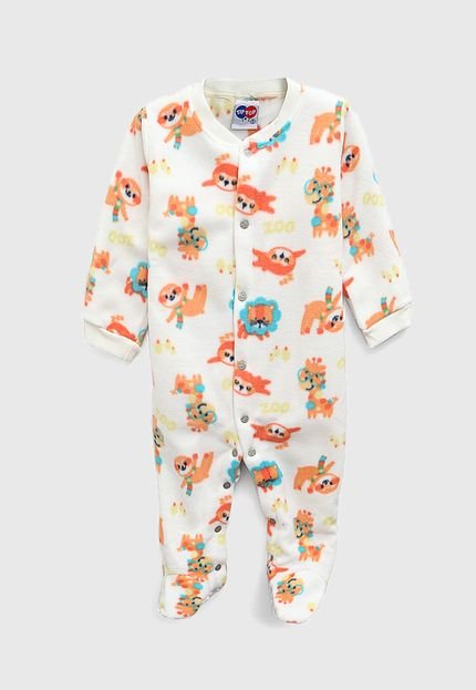 Pijama Tip Top Longo Infantil Bichos Off-White - Marca Tip Top