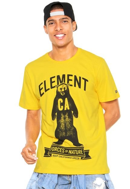 Camiseta Element Forces Of Nature Amarela - Marca Element