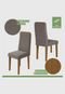 Conjunto Mesa Dafne 160 Tampo de Vidro 6 Cadeiras Dafne Rovere Naturale/Off-White/Velvet Soft Riscado Móveis Lopas - Marca Móveis Lopas
