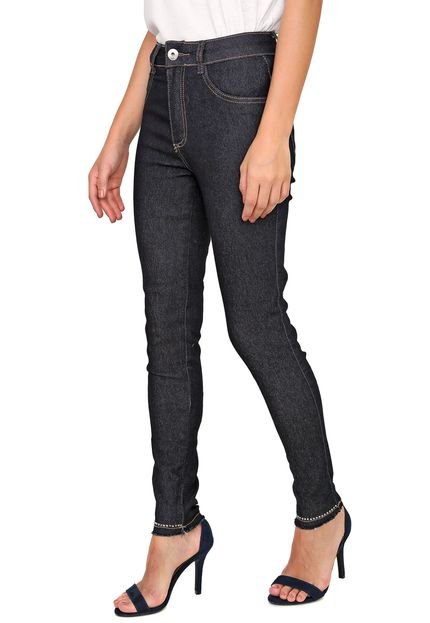 Calça Jeans Biotipo Skinny Aplicações Azul-Marinho - Marca Biotipo