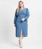 Vestido Plus Size Em Air Flow Secret Glam Azul - Marca Secret Glam