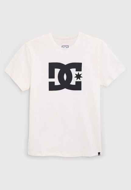 Camiseta DC Shoes Infantil Logo Off-White/Preto - Marca DC Shoes