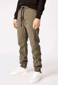 Pantalón Cotton On Drake Cuffed Pant Verde - Calce Slim Fit