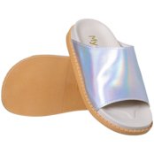 Chinelo Feminino Confortável Anatomico Sandalia Infantil Furta-Cor Prateada - Marca Pepite Moda Infantil