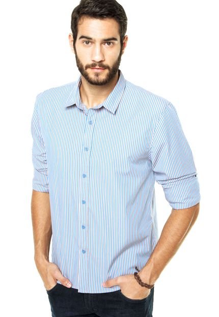 Camisa DAFITI I.D. Two-Colour Stripe Azul - Marca DAFITI I.D.