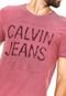 Camiseta Calvin Klein Jeans Lettering Vinho - Marca Calvin Klein Jeans