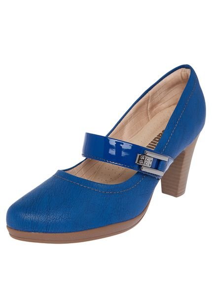 Scarpin Piccadilly Mary Jane Fivela Azul - Marca Piccadilly