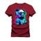 Camiseta Plus Size Unissex Algodão Estampada Premium Confortável Panda Show - Bordô - Marca Nexstar