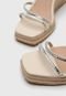 Sandália Anabela Dafiti Shoes Pedraria Off-White - Marca DAFITI SHOES