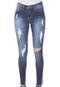 Calça Jeans Eventual Skinny Destroyed Azul - Marca Eventual