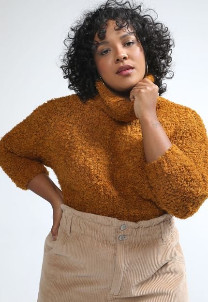 Suéter Tricot Forever 21 Plus Size Pelo Amarelo - Marca Forever 21