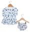 Vestido Grow Up Manga Longa Menina Azul - Marca Grow Up