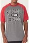 Camiseta Mitchell & Ness Raglan Estampada Branding Cinza - Marca Mitchell & Ness