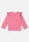 Blusa Básica Infantil Menina Up Baby Rosa Pink - Marca Up Baby