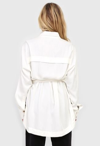 Camisa Dress to Alongada Bolsos Off-White