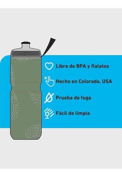 Polar Bottle Sport Insulated Water Bottle 20oz Contender Olive/Silver