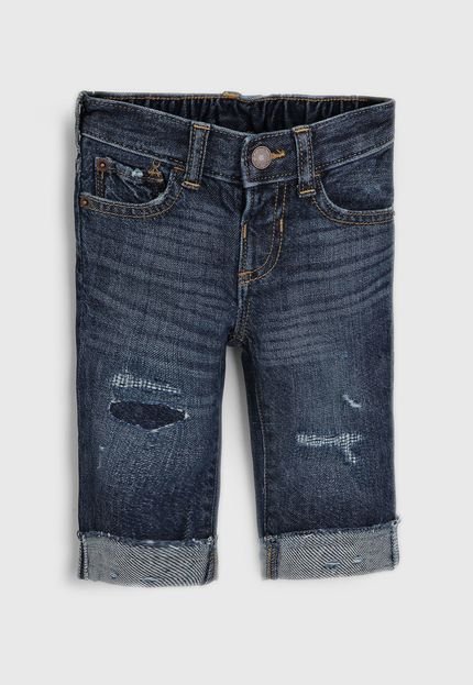 Calça Jeans GAP Infantil Destroyed Azul-Marinho - Marca GAP