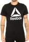 Camiseta Reebok Stacked Logo Preta - Marca Reebok