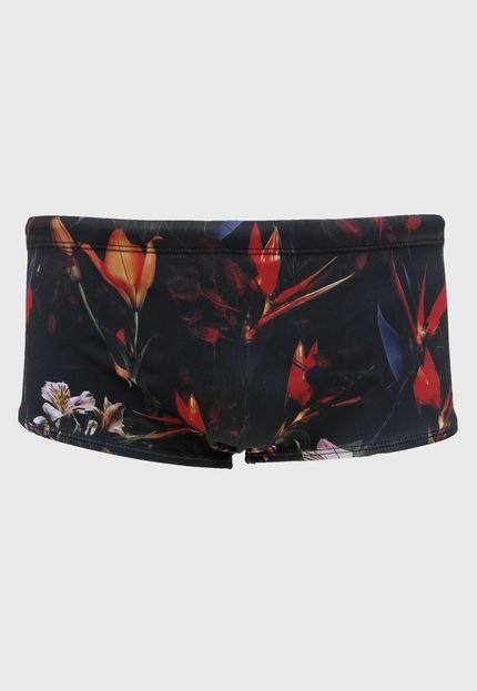 Sunga Reserva Slip Floral Preta - Marca Reserva