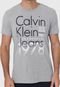 Camiseta Calvin Klein Jeans Lettering Cinza - Marca Calvin Klein Jeans