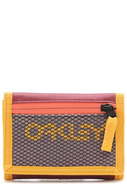Carteira Oakley 90'S Wallet Amarela/ Bordô - Marca Oakley