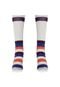 Meia Happy Socks Listras Branca/Roxa - Marca Happy Socks