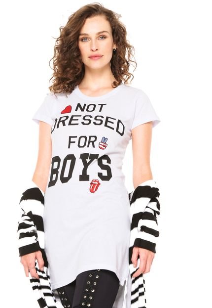 Camiseta FiveBlu Not Dresses For Boys Branca - Marca FiveBlu