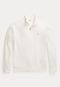 Blusa de Moletom Flanelada Fechada Polo Ralph Lauren Gola Alta Off-White - Marca Polo Ralph Lauren