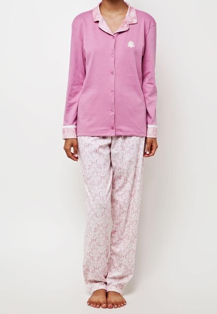 Pijama Pzama Hyat Rosa/Off-White - Marca Pzama