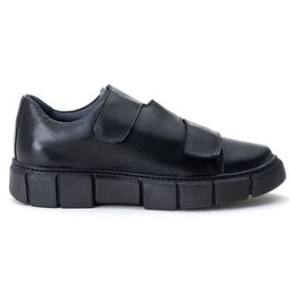 Sapato Iate Loafer Premium de Luxo Tratorado Couro All Black Preto