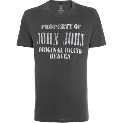Camiseta John John Property Of Jj VE24 Cinza Masculino - Marca John John
