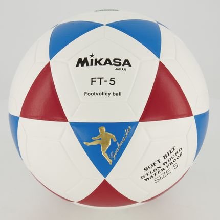 Bola de Futevôlei Mikasa FT5 Branca e Azul - Marca Mikasa