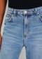 Calça Jeans Básica Feminina Reta Cintura Alta Marmorizada - Marca Hering