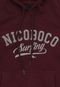 Blusa de Moletom Nicoboco Menino Frontal Vinho - Marca Nicoboco
