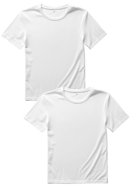 Kit 2 Camisetas Masculinas Algodão Básicas Benellys Brancas - Marca Benellys