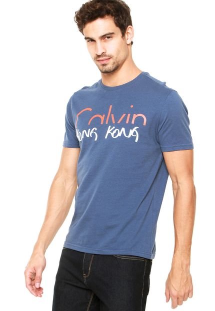 Camiseta Calvin Klein Jeans Cidades Azul - Marca Calvin Klein Jeans