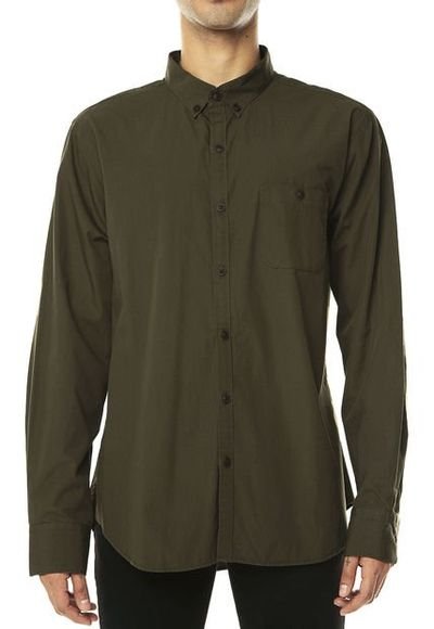 Camisa verde oliva 2025 hombre