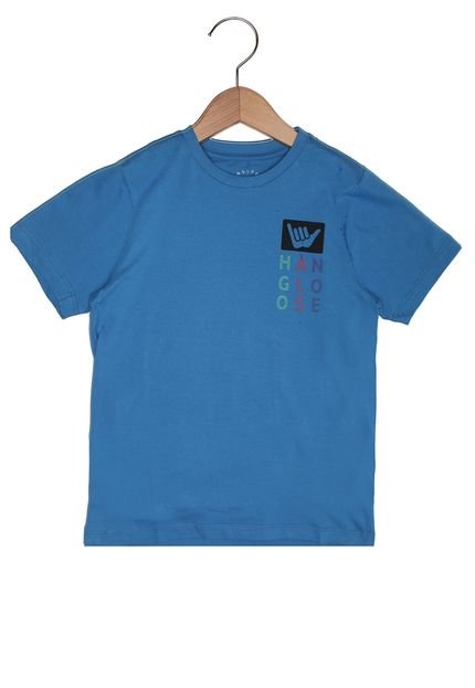 Camiseta Hang Loose Manga Curta Menino Azul - Marca Hang Loose