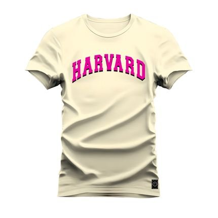 Camiseta Plus Size Premium Estampada Algodão 30.1 Harvard  - Pérola - Marca Nexstar