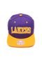 Boné Mitchell & Ness Sonar La Lakers Roxo/Amarelo - Marca Mitchell & Ness