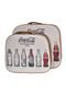 Kit Maletas Coca Cola Home Collection Bottle Evolution 2pçs Bege - Marca Coca Cola Home Collection