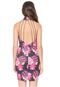 Vestido My Favorite Thing(s) Curto Floral Preto/Rosa - Marca My Favorite Things
