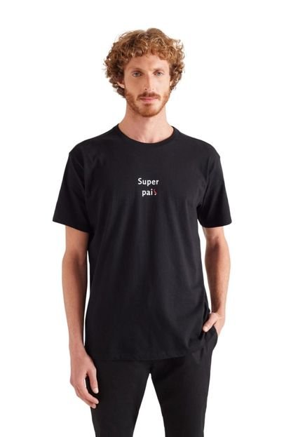 Camiseta Estampada Super Pai Reserva Preto - Marca Reserva